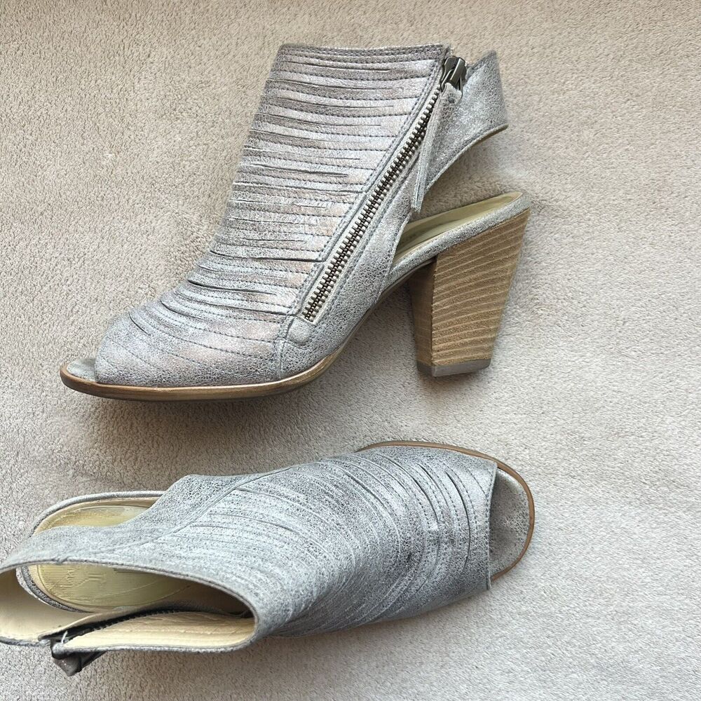 Paul Green  Cayanne Brushed Metallic Smoke Silver Leather Sandals UK 4 US 6.5 - Picture 12 of 16